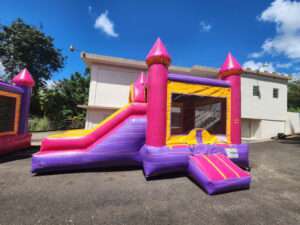Casa de Brinco Inflable Castillo con Chorrera Pink Marble