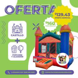 castillo 13x13 +  12 popcorn envasado + 12 algodones envasados!!