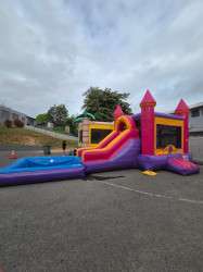 Casa de Brinco inflable Castillo Con Chorrera agua Pink Marble