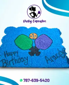 Bizcocho de Cupcakes de Pickleball | Viscochos Personalizados Home Made